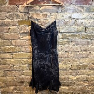 Midnight black Midi Dress